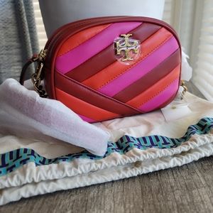 Tory Burch Color-Block Kira Chevron Camera Bag